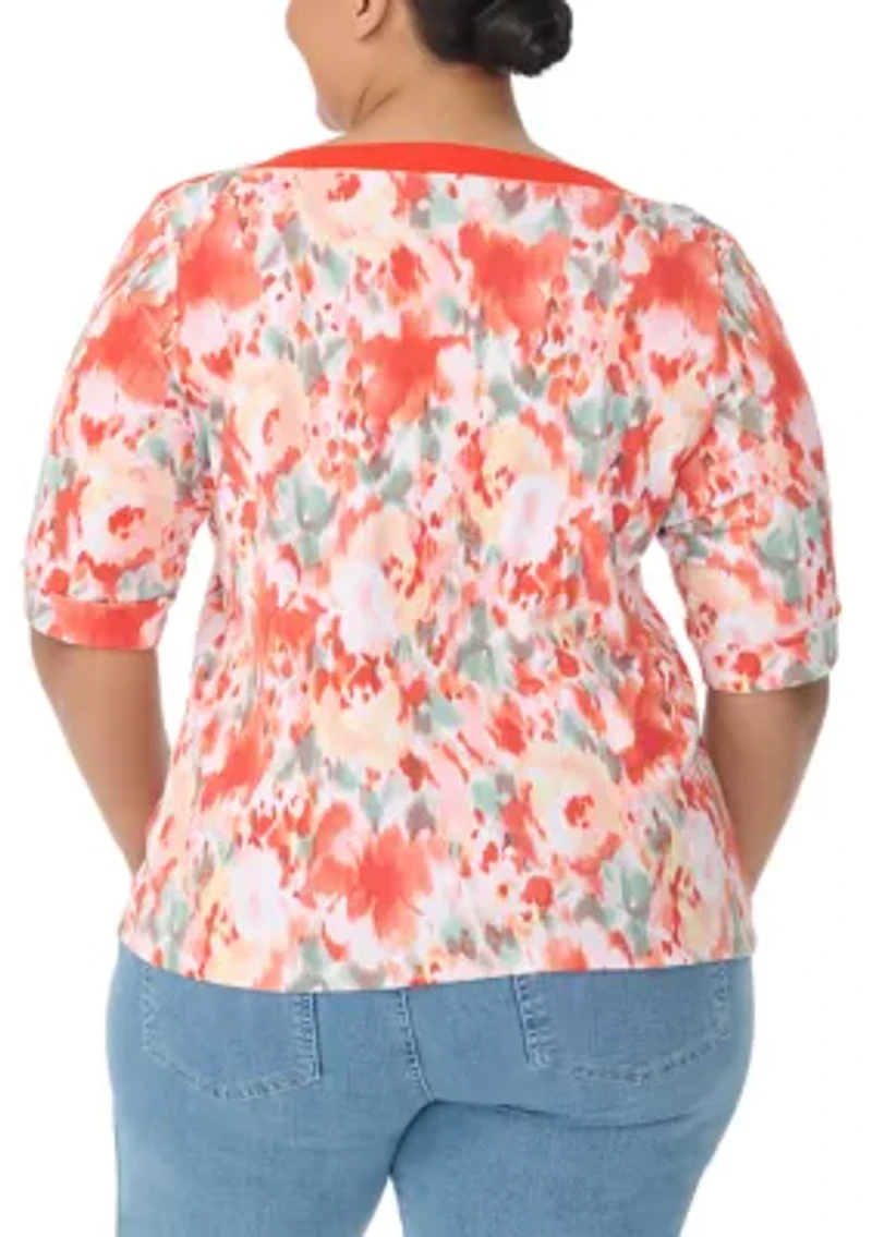 Plus Adalee Boatneck Knit Top