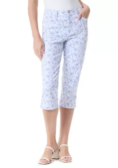 Petite Printed Amanda Capri Pants