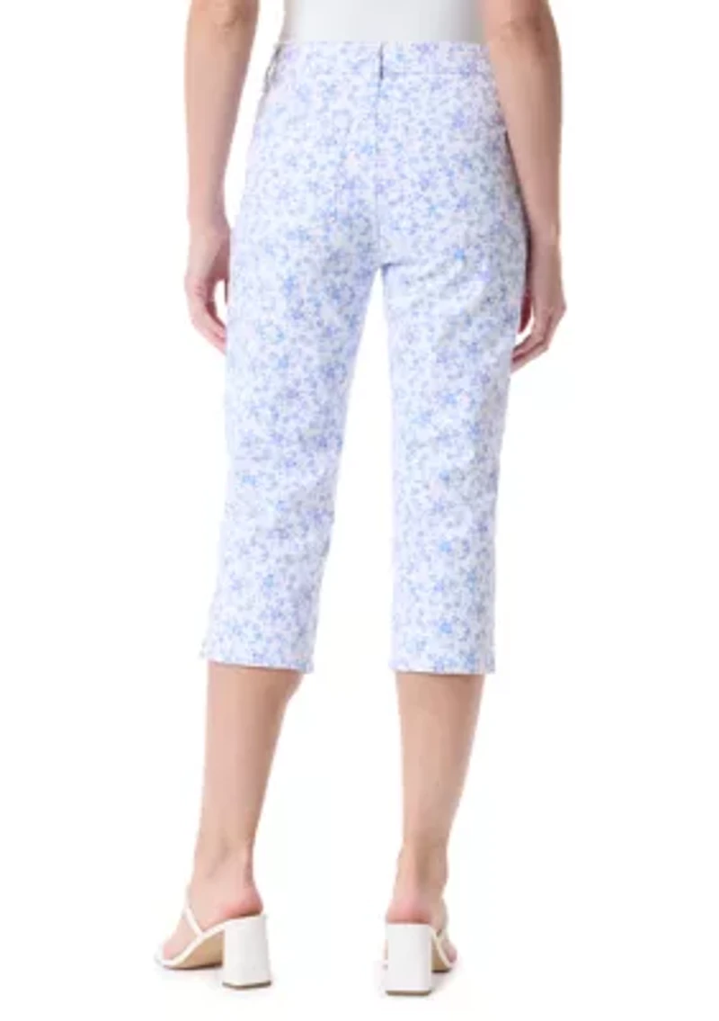 Petite Printed Amanda Capri Pants