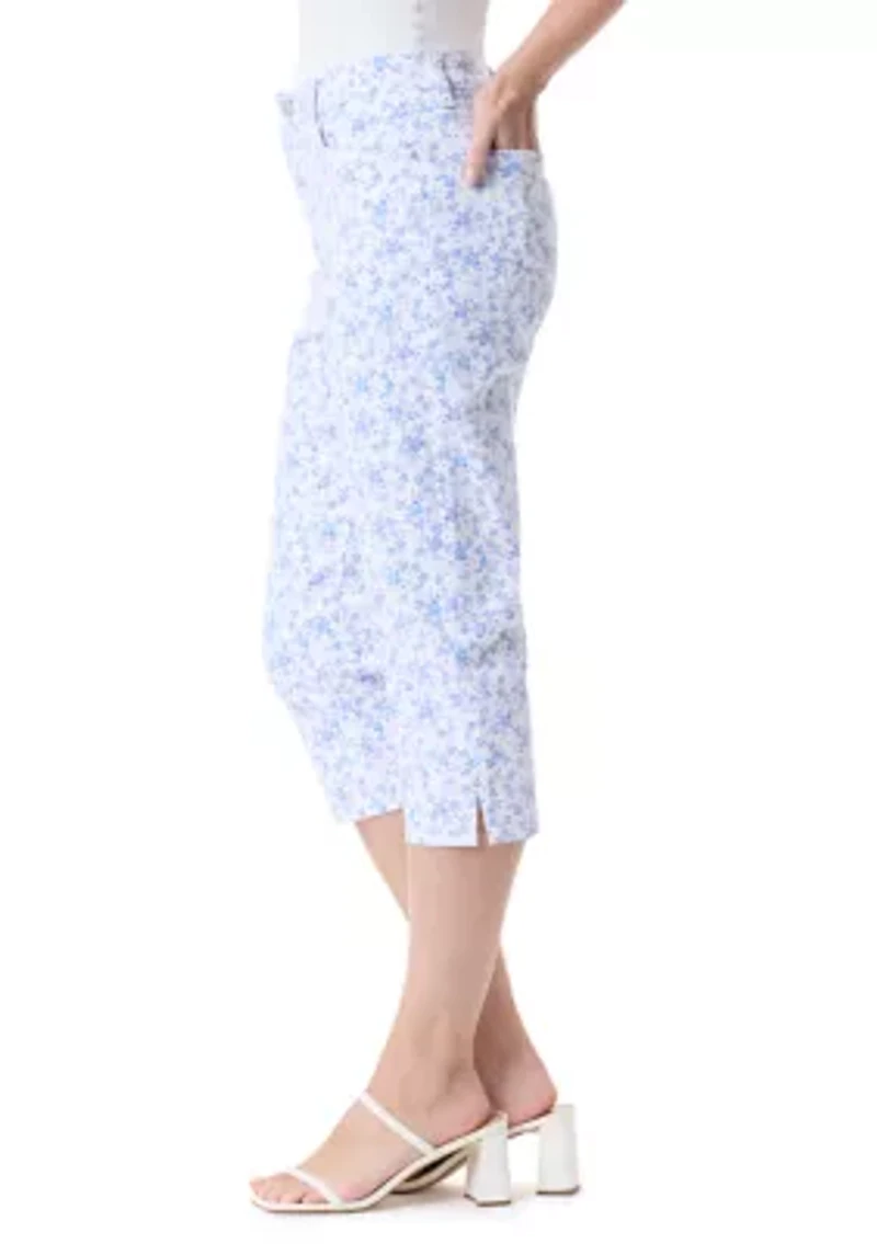 Petite Printed Amanda Capri Pants