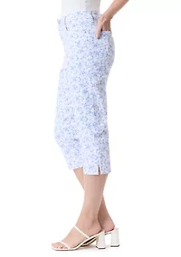 Petite Printed Amanda Capri Pants