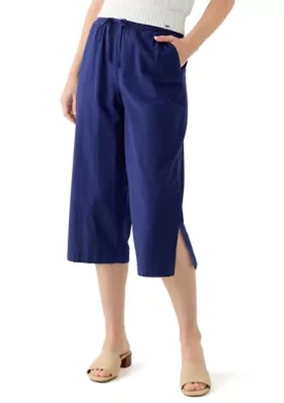 Women's Drawstring Cotton Capri Pants