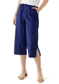 Women's Drawstring Cotton Capri Pants