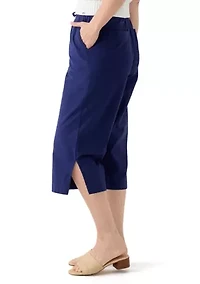 Women's Drawstring Cotton Capri Pants