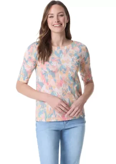 Petite Elbow  Sleeve Alanis Top