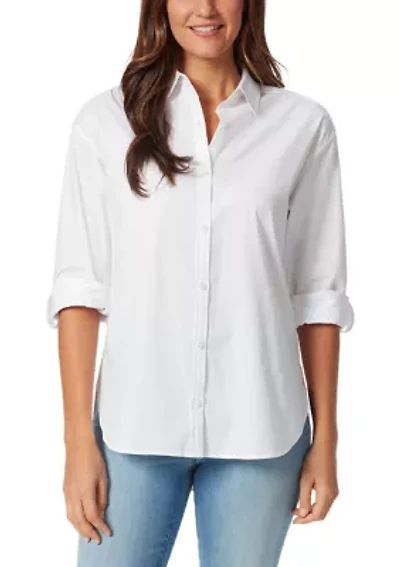 Petite Roll-Tab Sleeve Amanda Shirt