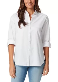 Petite Roll-Tab Sleeve Amanda Shirt