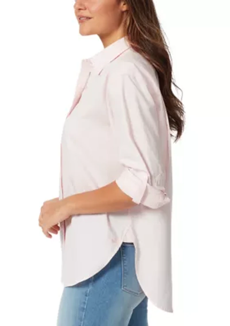 Petite Roll-Tab Sleeve Amanda Shirt