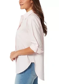 Petite Roll-Tab Sleeve Amanda Shirt