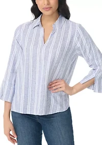 Petite Fallon Linen Top