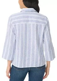 Petite Fallon Linen Top