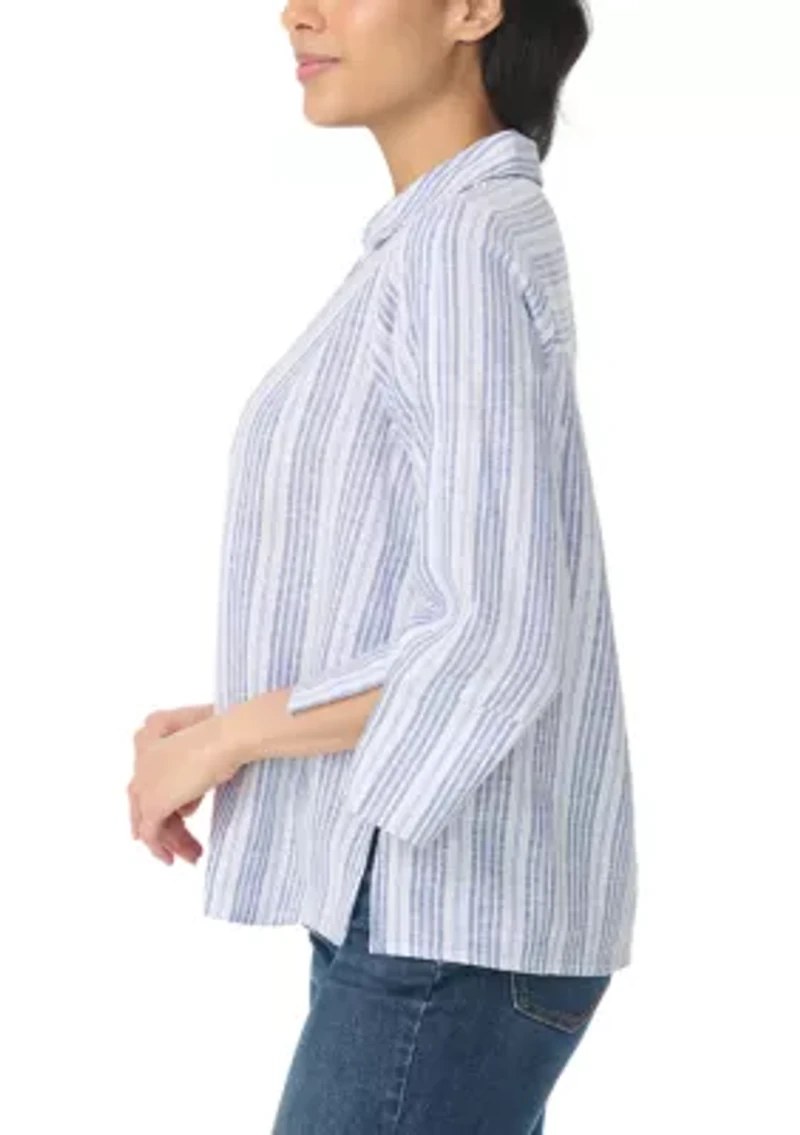 Petite Fallon Linen Top