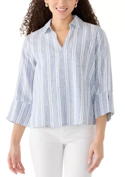 Petite Fallon Linen Top
