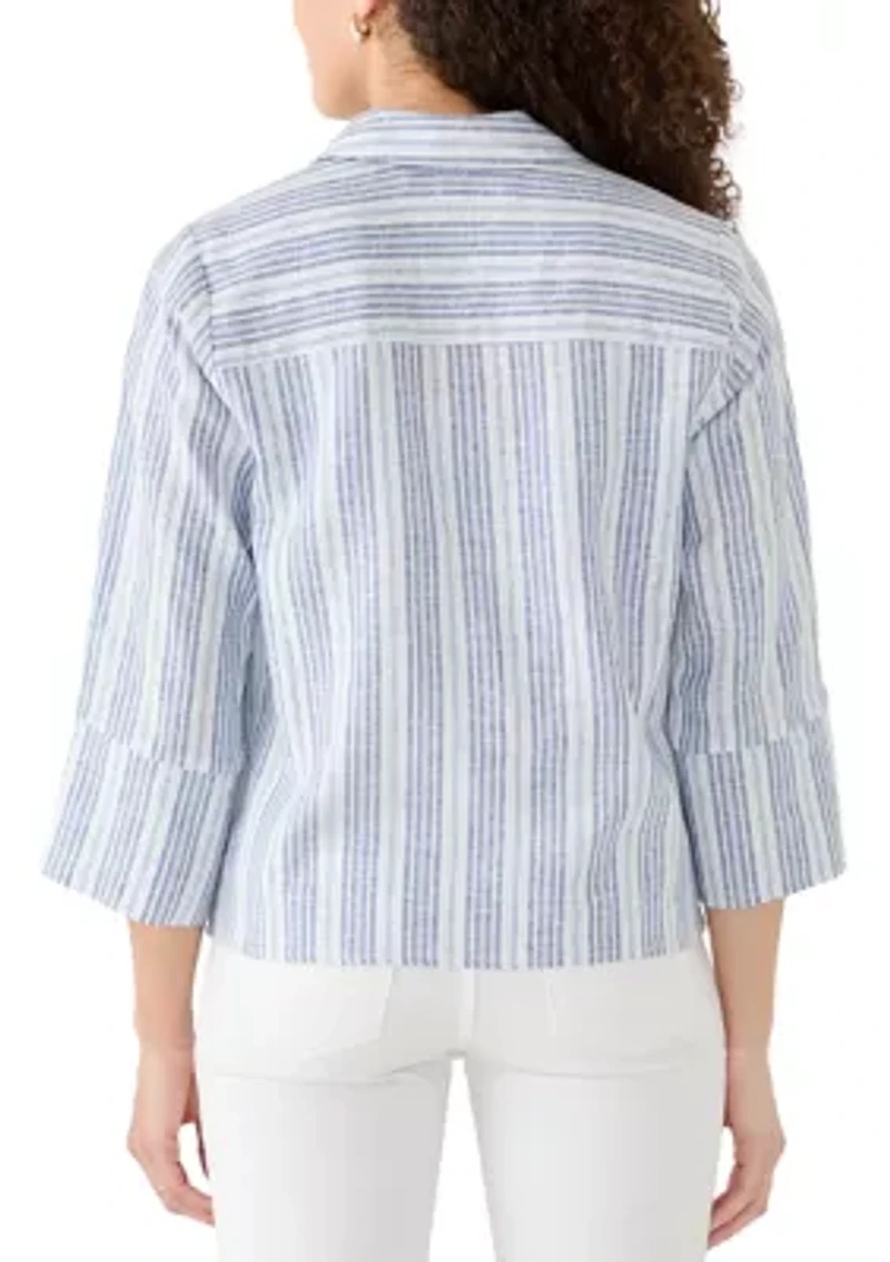 Petite Fallon Linen Top