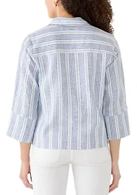 Petite Fallon Linen Top