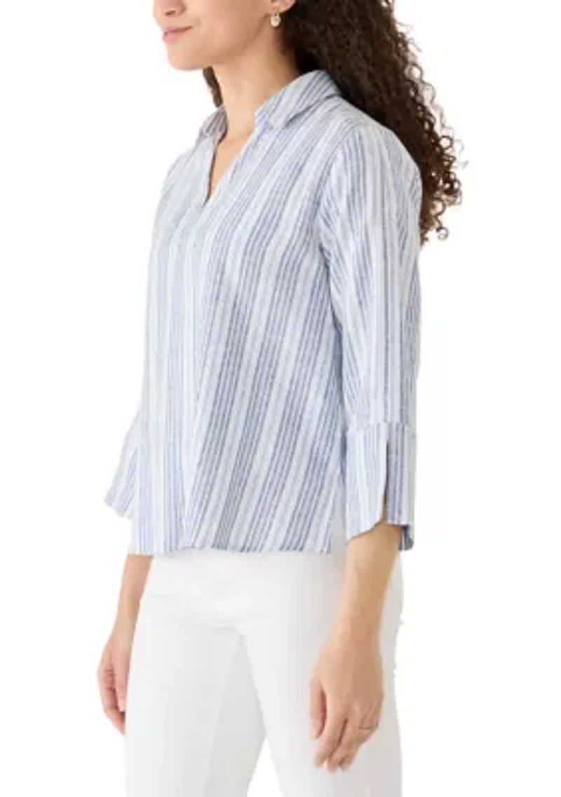 Petite Fallon Linen Top