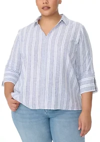 Plus Fallon Woven Top