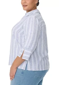 Plus Fallon Woven Top