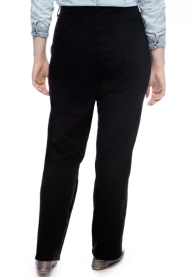 Plus Amanda 5 Pocket Jean Black Short Length