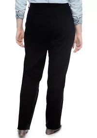 Plus Amanda 5 Pocket Jean Black Short Length