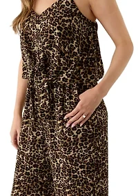 Women's Pullover Leopard Jumpsuit