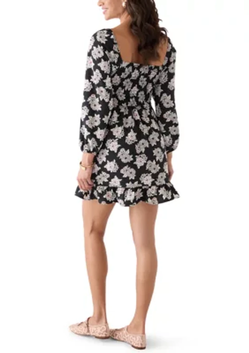 Women's Long Sleeve Front Wrap Dress