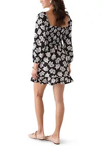 Women's Long Sleeve Front Wrap Dress