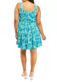 Plus Floral Tiered Dress