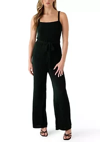 Women's Glitter Square Neck Jumpsuit