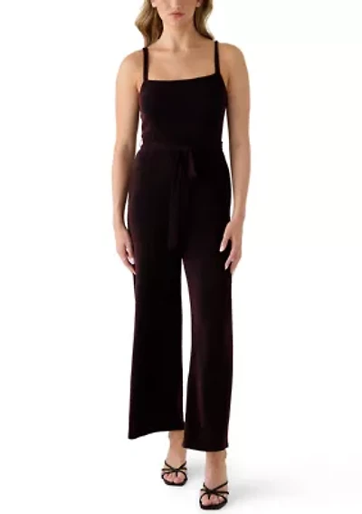 Women's Glitter Square Neck Jumpsuit