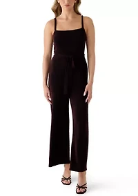 Women's Glitter Square Neck Jumpsuit