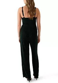 Women's Glitter Square Neck Jumpsuit