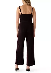 Women's Glitter Square Neck Jumpsuit