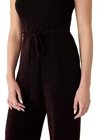 Women's Glitter Square Neck Jumpsuit