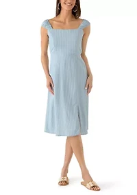 Women's Sleeveless Cross Back Midi Dress