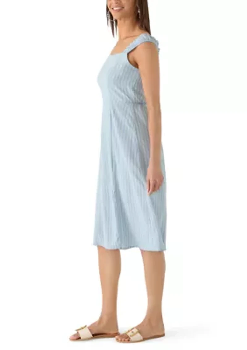 Women's Sleeveless Cross Back Midi Dress