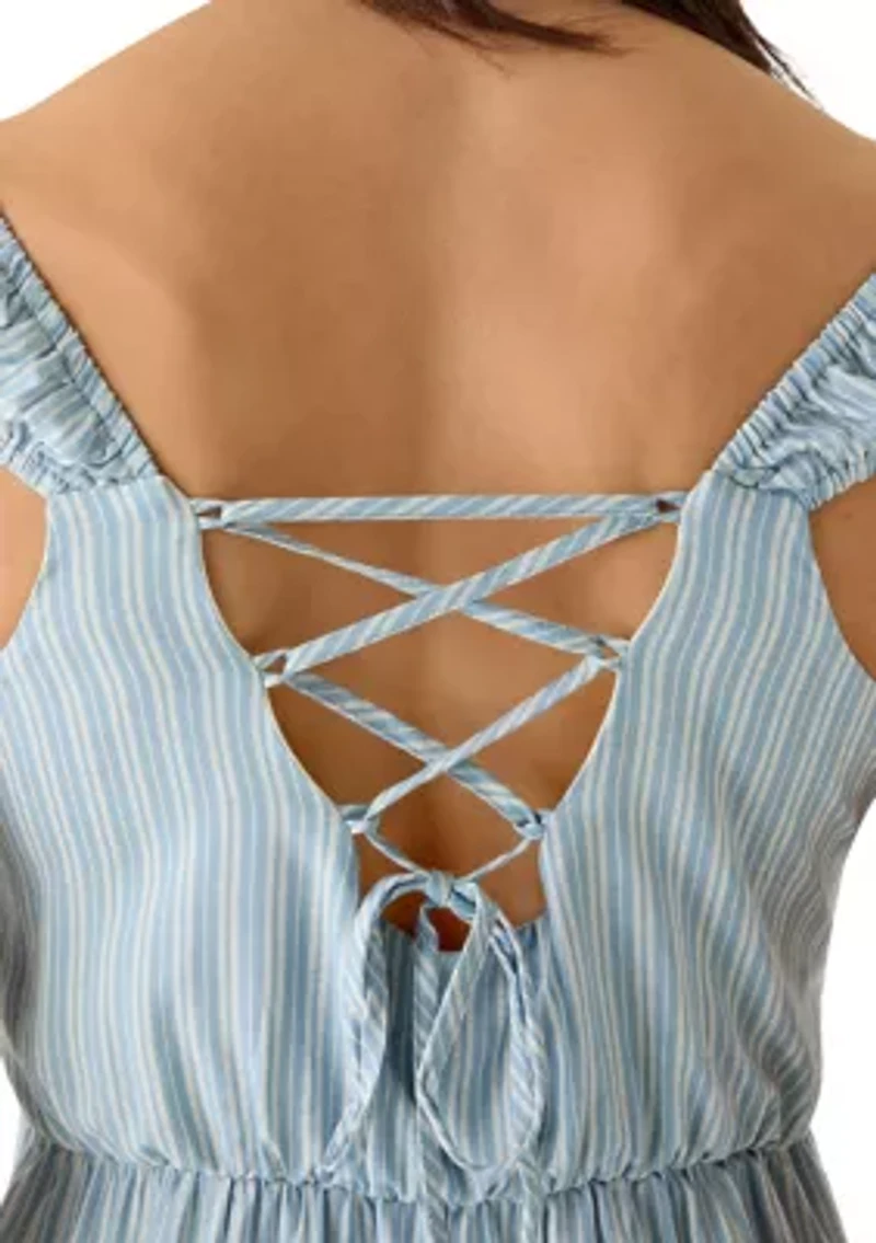 Women's Sleeveless Cross Back Midi Dress