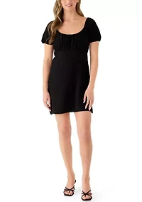 Women's Short Sleeve Emma Bow Back Mini Dress