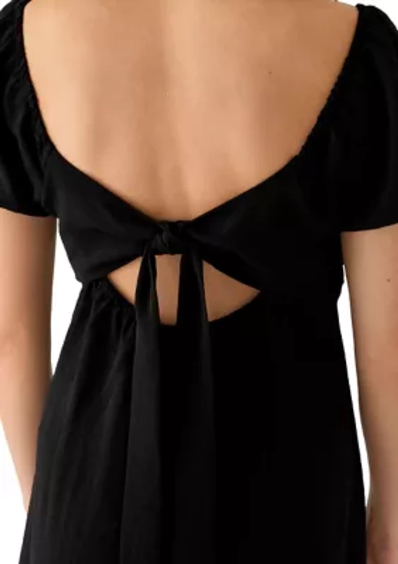 Women's Short Sleeve Emma Bow Back Mini Dress