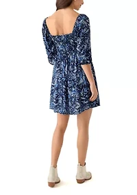 Women's 3/4 Sleeve Mini Dress