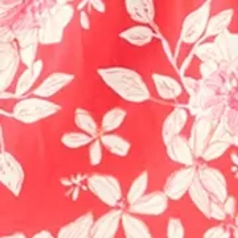 Women's Linen Challis Printed Mini Dress