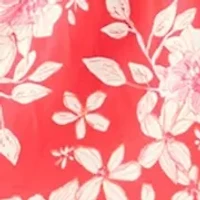 Women's Linen Challis Printed Mini Dress
