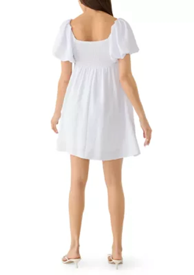 Women's Puff Sleeve Mini Dress
