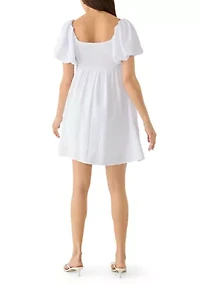 Women's Puff Sleeve Mini Dress