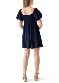 Women's Puff Sleeve Mini Dress