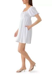 Women's Puff Sleeve Mini Dress