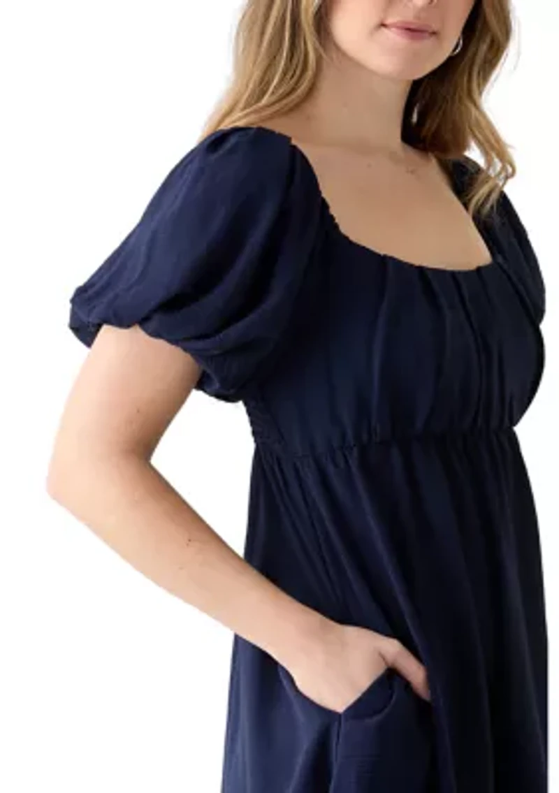 Women's Puff Sleeve Mini Dress