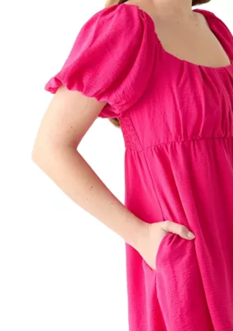 Women's Puff Sleeve Mini Dress