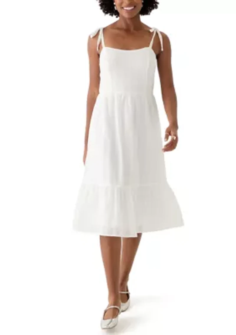 Women's Eyelet Midi Dress