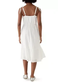 Women's Eyelet Midi Dress